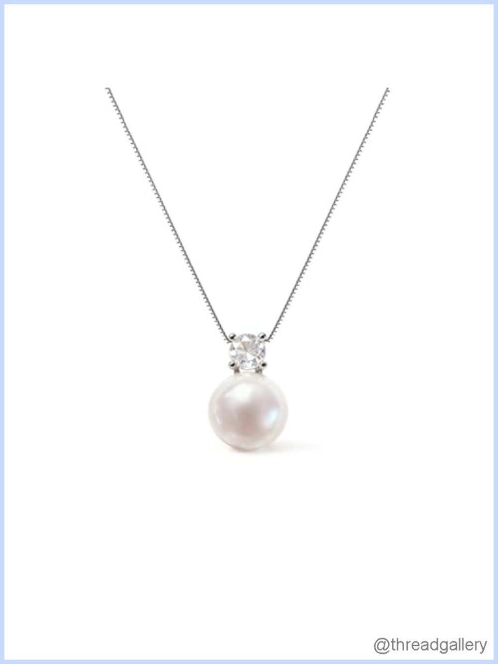 Freshwater Pearl Pendant Necklace 18k Gold Plated Chain Handmade